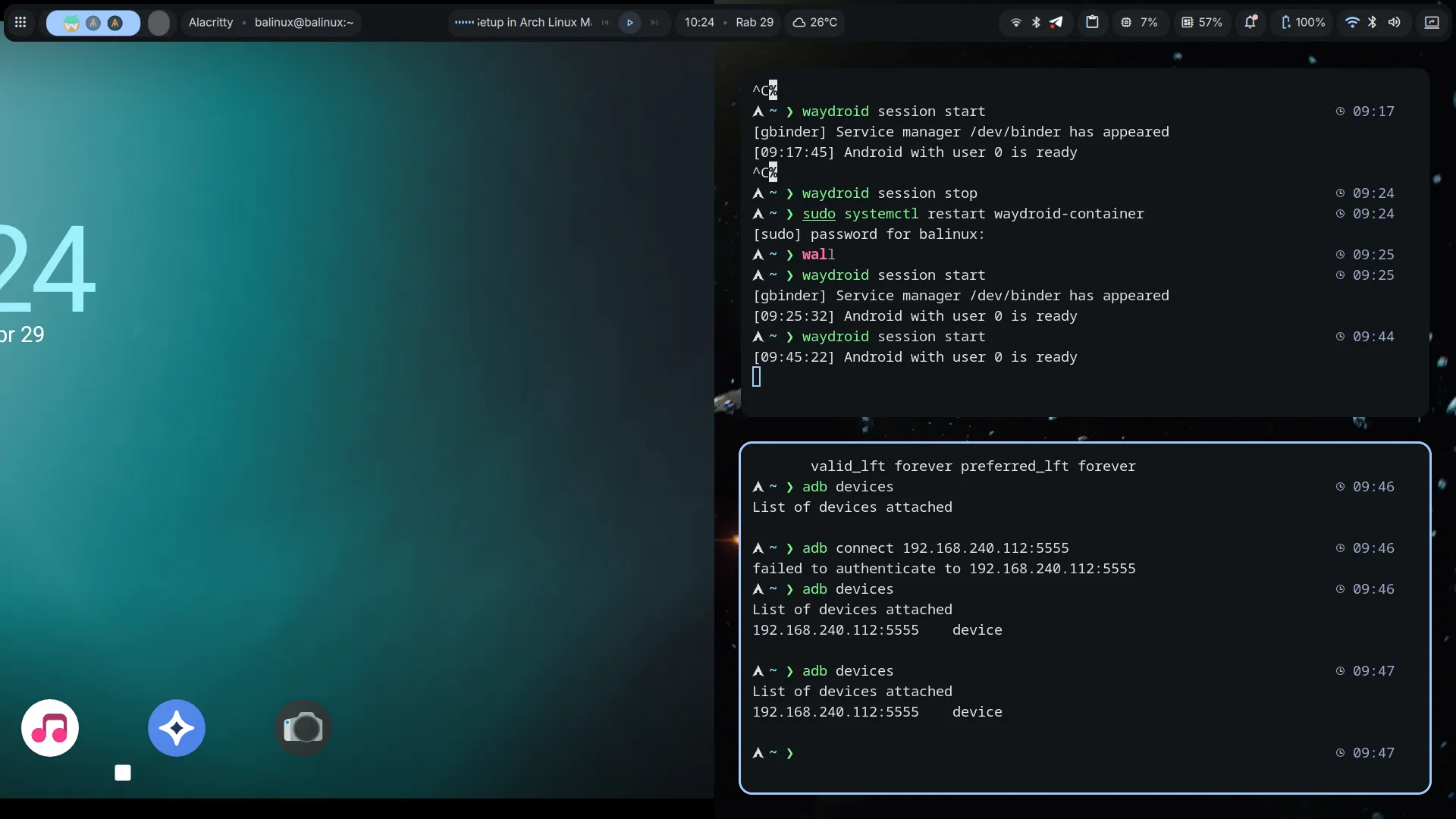 Waydroid on CachyOS